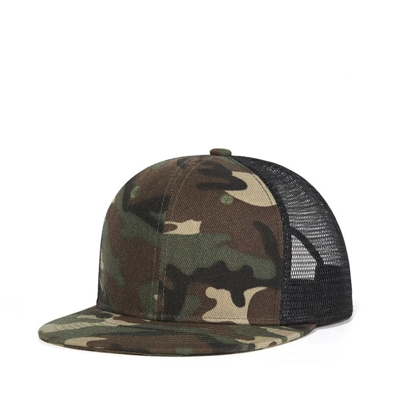 mens hats for formal events-Men's Street Fashion Camouflage Mesh Cap