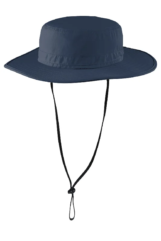 mens hats for small heads-Port Authority Mens Moisture Wicking Wide Brim Hat - Dress Navy Blue