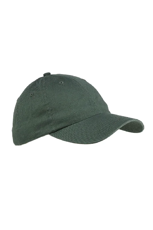 mens hats in organic cotton-Big Accessories Mens Brushed Twill Adjustable Hat - Olive Green