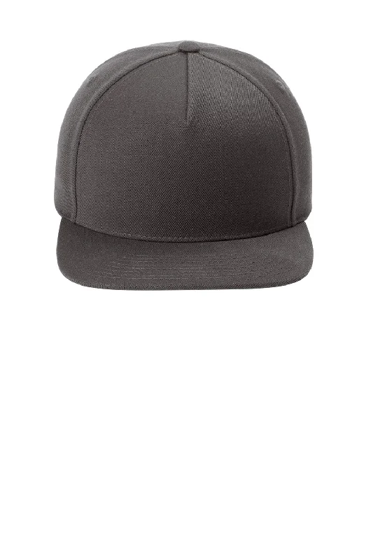 mens hats for barbecues-Sport-Tek Mens Premium 5 Panel Snapback Hat - Iron Grey - New