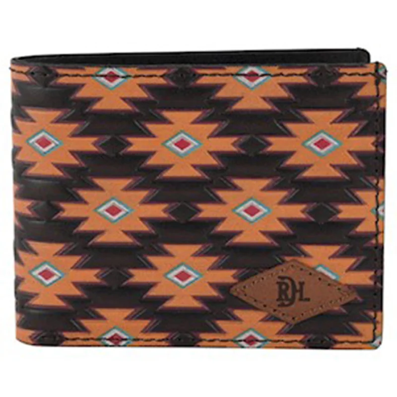 Wide headbands for kids-Red Dirt Hat Co. Southwest Pattern Bifold Wallet