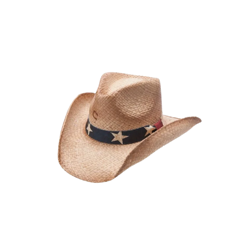 mens hats for scenic hikes-Charlie 1 Horse Men's Stars And Stripes Western Hats