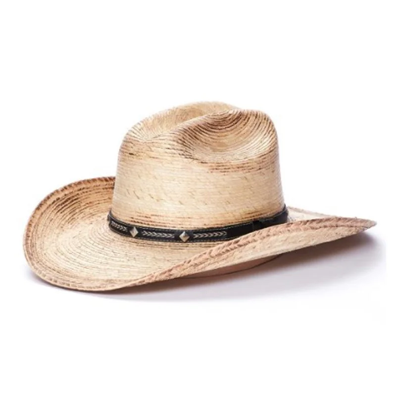 Thin headbands for sports-Palm Leaf Western Hat