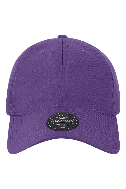 mens hats for lake trips-Legacy Mens Cool Fit Moisture Wicking Adjustable Hat - Purple