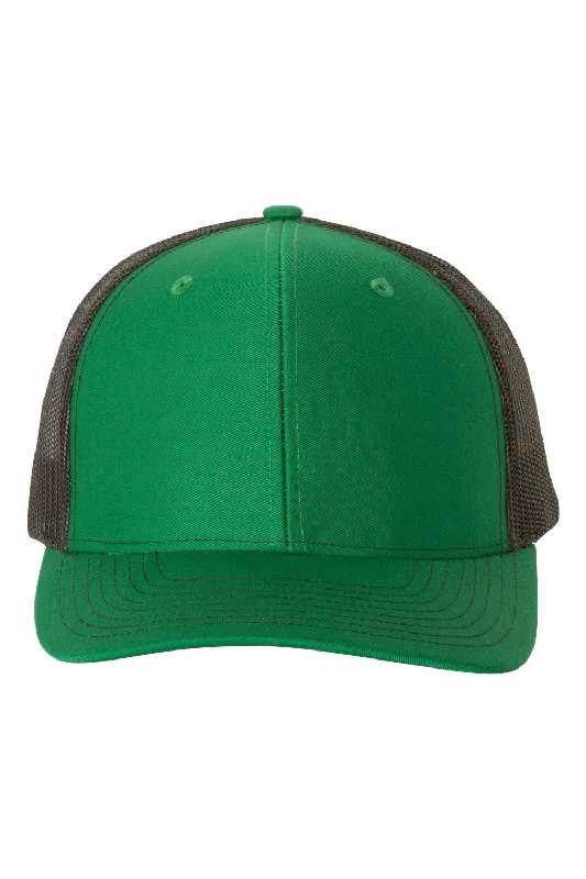 mens hats in green-Richardson Mens Snapback Trucker Hat - Kelly Green/Black