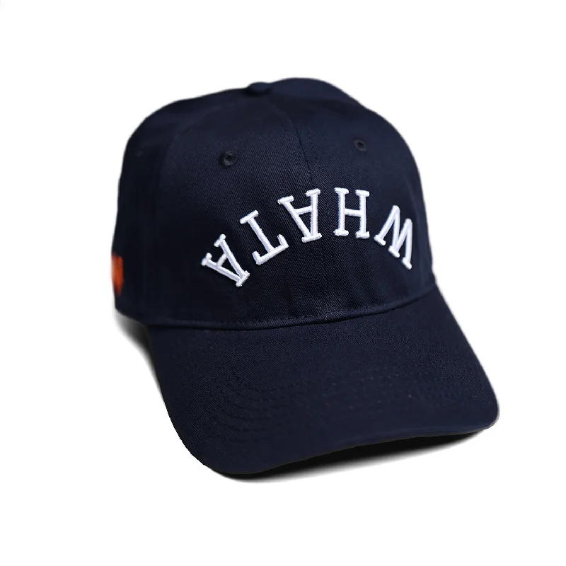 Beanies with sporty look-True Brvnd® Navy Whataburger Dad Hat