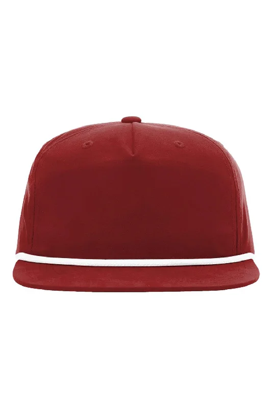 mens hats for jellyfish watching-Richardson Mens Umpqua UPF 50+ Snapback Hat - Cardinal Red/White