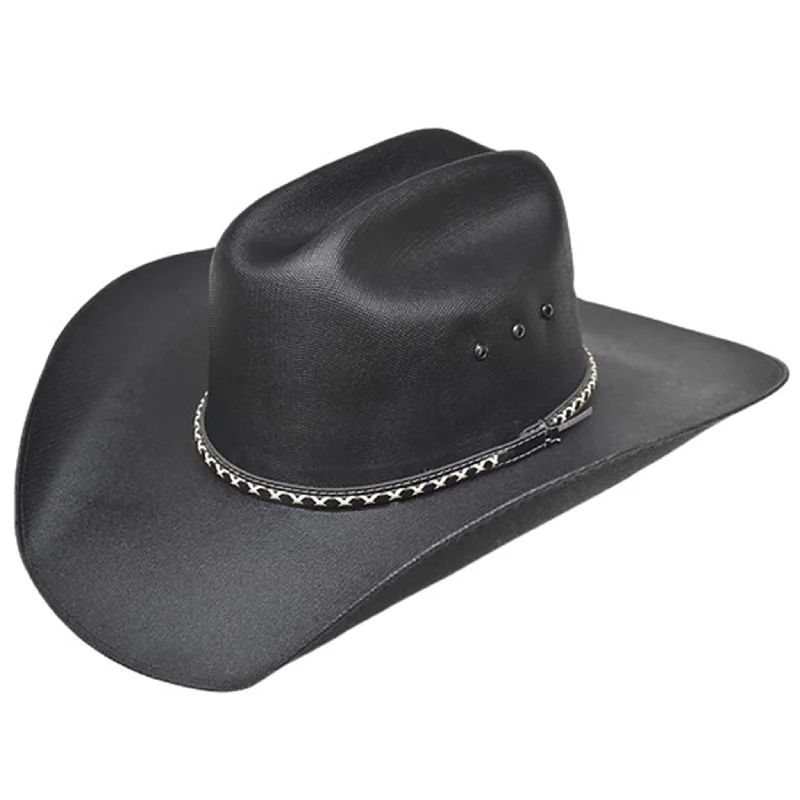 Beanies for outdoor vibes-Lonestar Hats Black Folsom Straw Hat