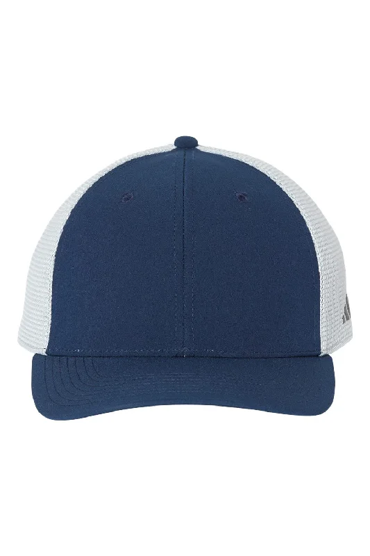 mens hats with stylish patterns-Adidas Mens Sustainable Moisture Wicking Snapback Trucker Hat - Collegiate Navy Blue