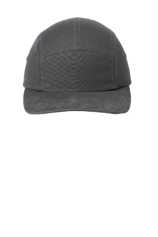 mens hats with soft brim-Port Authority Mens Camper Adjustable Hat - Deep Smoke Grey