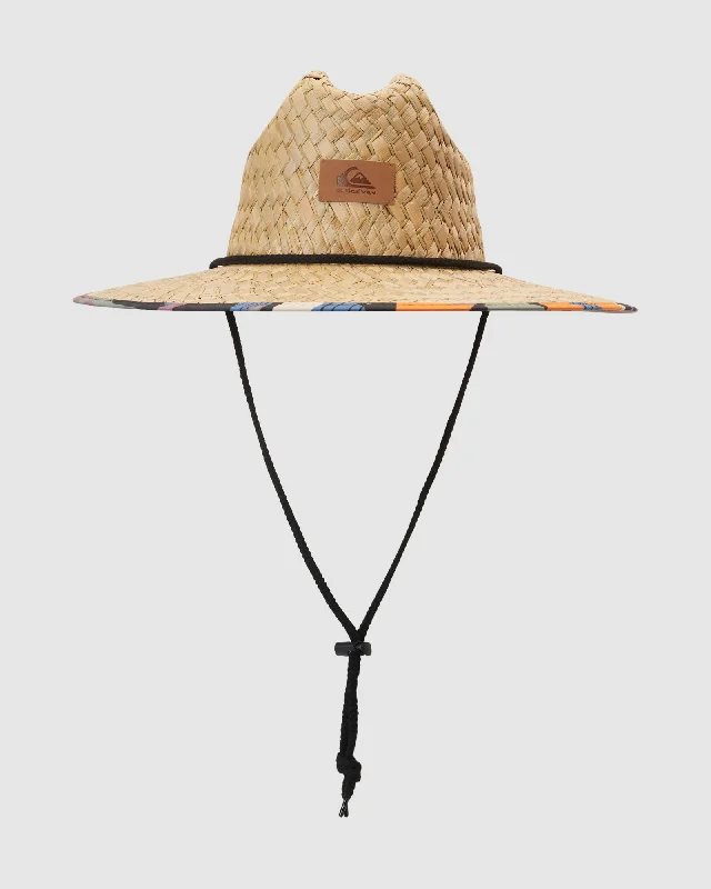 mens hats in pima cotton-Mens Pierside Straw Lifeguard Hat