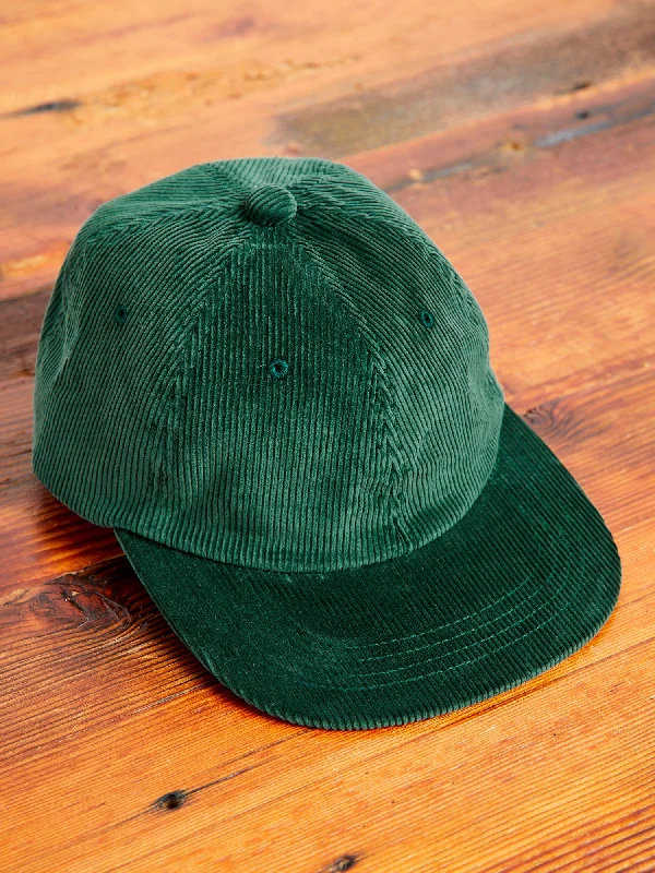 Boho headbands for summer-6-Panel Corduroy Cap in Green