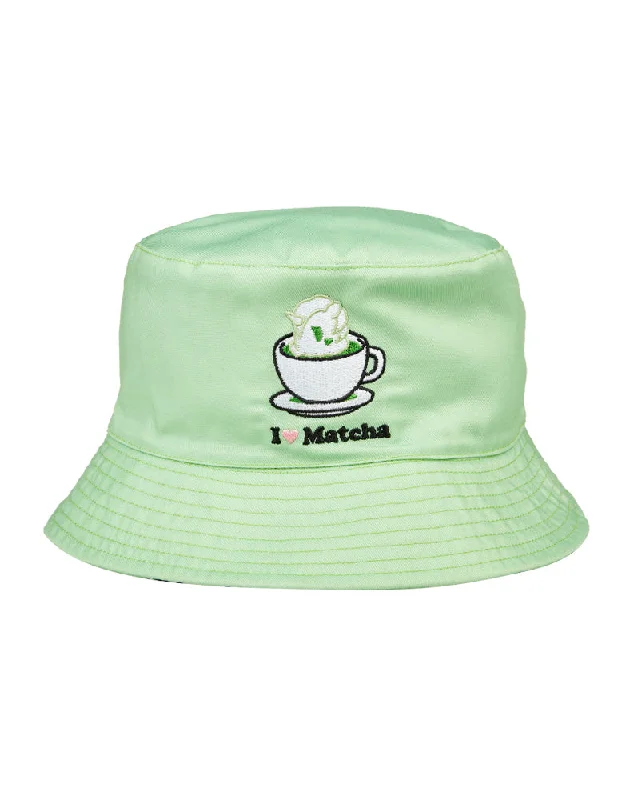 Bucket hats custom made-Matcha Reversible Bucket Hat