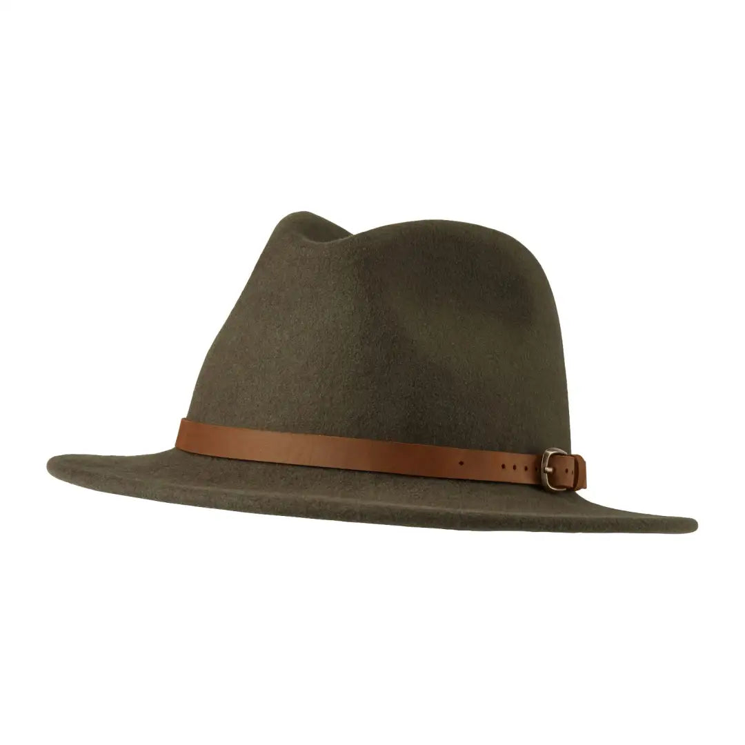 mens hats in emerald-Deerhunter Adventurer Felt Crushable Hat