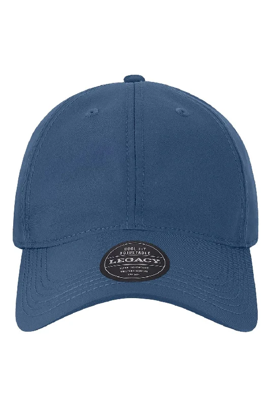 mens hats with modern patterns-Legacy Mens Cool Fit Moisture Wicking Adjustable Hat - Dark Blue