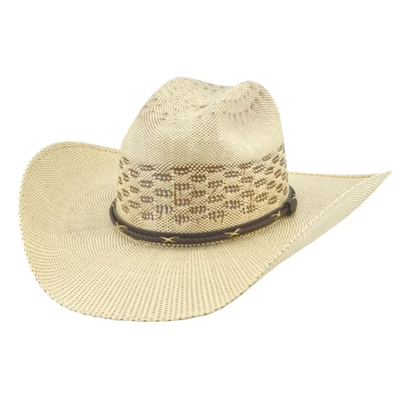 Beanies with trendy colors-Justin Salt Creek Bangora Straw Hat