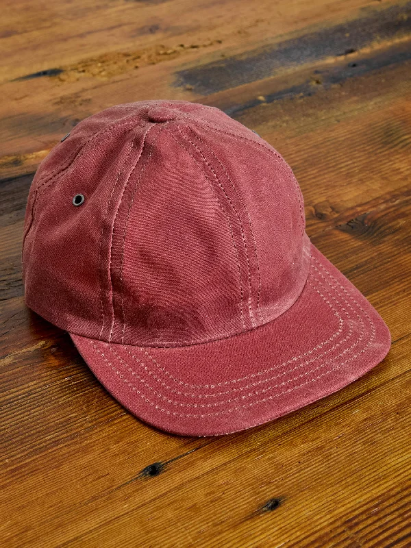 Baseball caps trade show-Baseball Hat in Wax Canvas Nautical Red