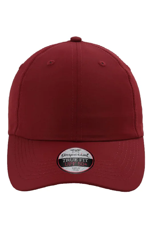 mens hats for river rafting-Imperial Mens The Original Performance Moisture Wicking Adjustable Hat - Maroon