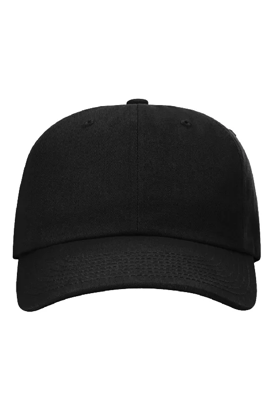 mens hats in egyptian cotton-Richardson Mens Sustainable Ashland Adjustable Dad Hat - Black