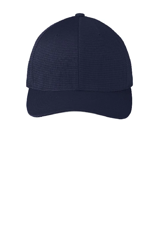 mens hats for pollock fishing-Sport-Tek Mens Moisture Wicking Stretch Fit Hat - True Navy Blue