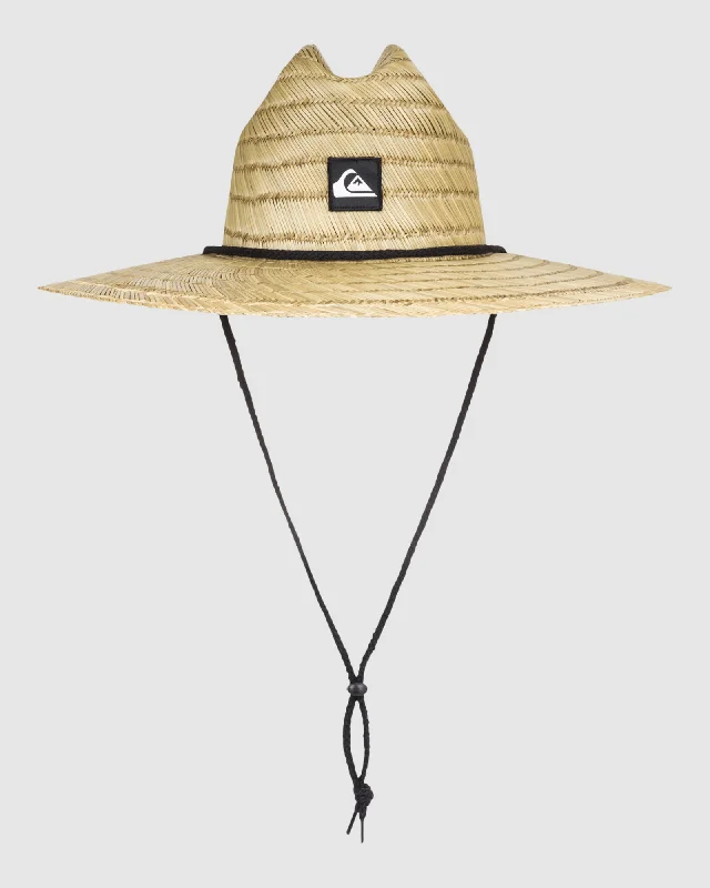 mens hats with dark colors-Mens Pierside Straw Lifeguard Hat