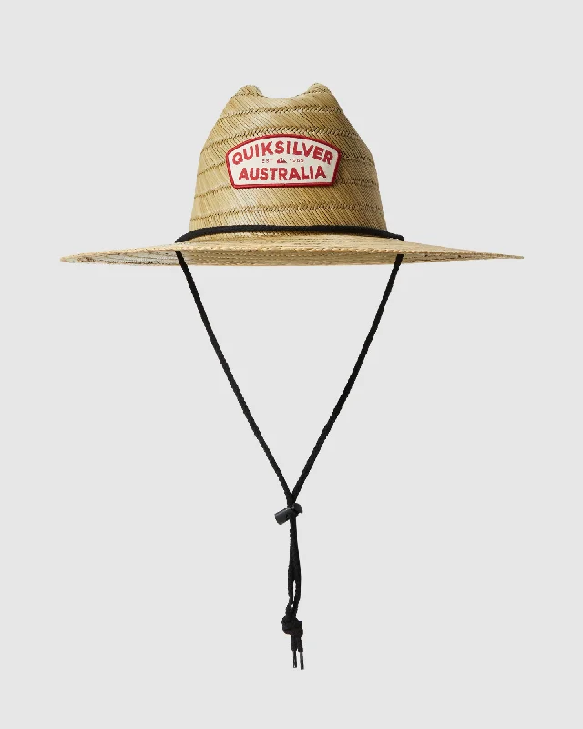 mens hats with bold tones-Mens Destinado Pierside Straw Lifeguard Hat