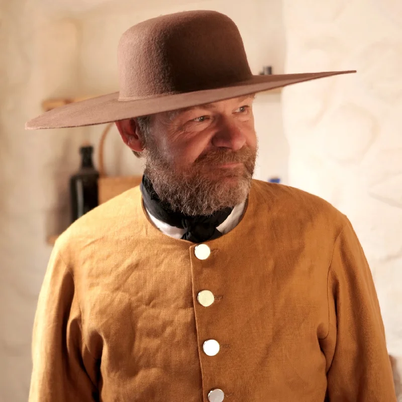 Wool Hats in cedar blue-Brown Standard Wool Felt Hat Blank (Lined)