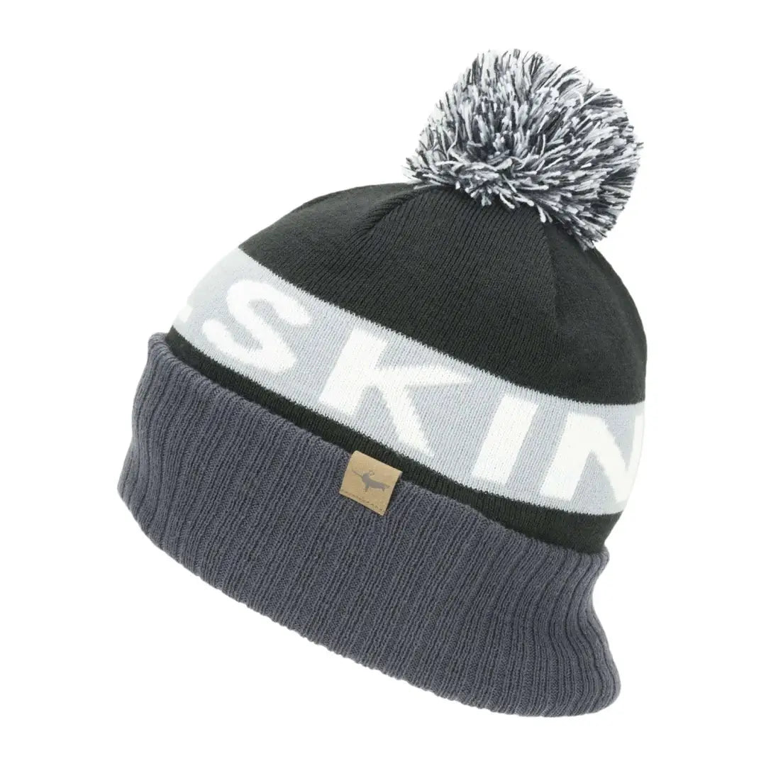 Beanies with unique logos-Sealskinz Foulden Bobble Hat