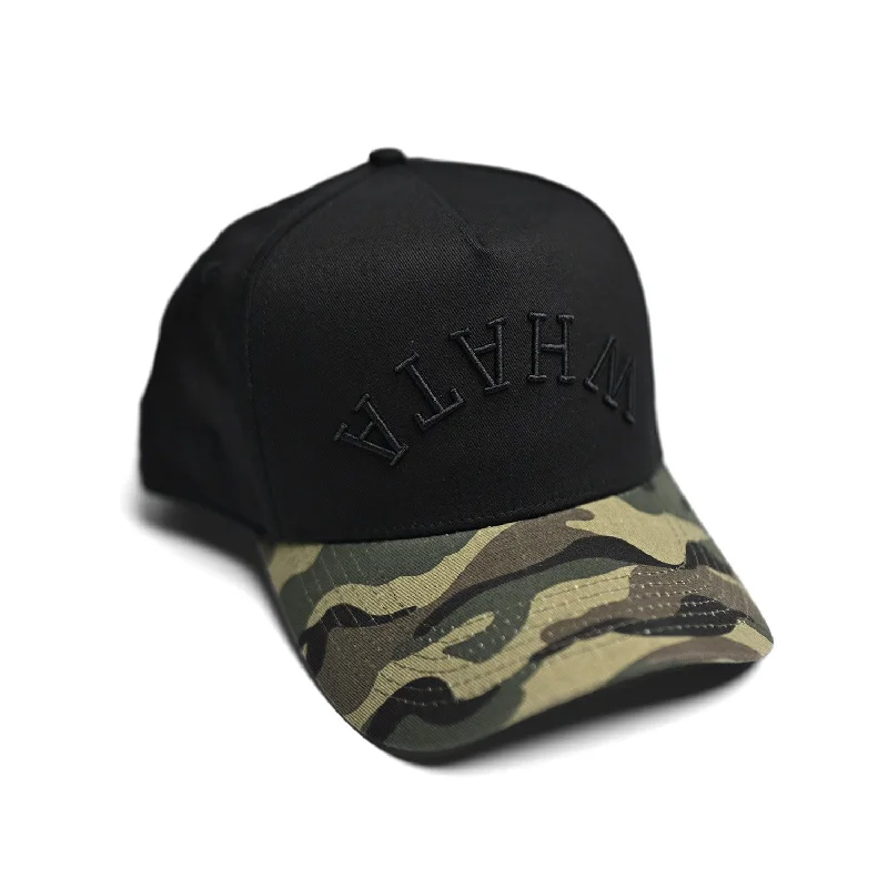 Lace headbands for winter-True Brvnd® Black Camo Whataburger Hat