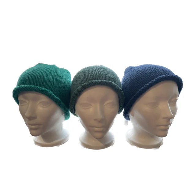 Beanies with custom patches-Hand Knitted Toque