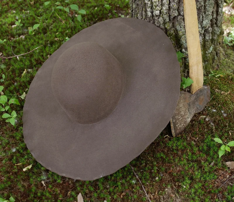 Wool Hats for late ridges-Brown Standard Wool Felt Hat Blank (Unlined)