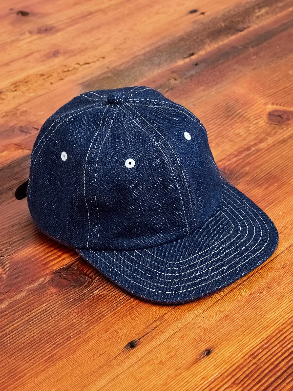 Beanies for cozy adventures-6-Panel Denim Cap in Indigo