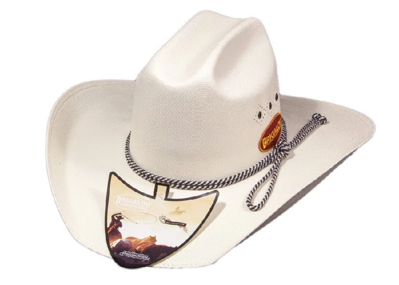 mens hats with playful patterns-Brigalow Mens / Ladies Triple Diamond White Hat - 140