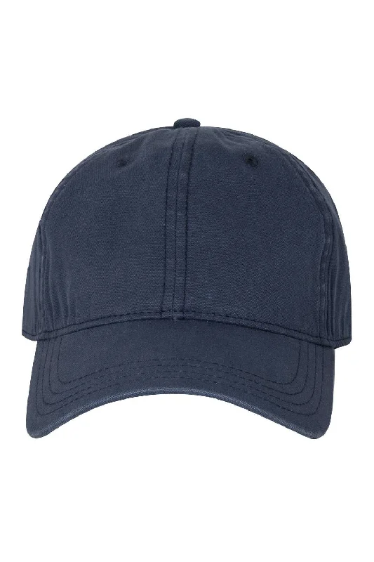 mens hats with faded design-Dri Duck Mens Woodend Moisture Wicking Adjustable Hat - Deep Blue