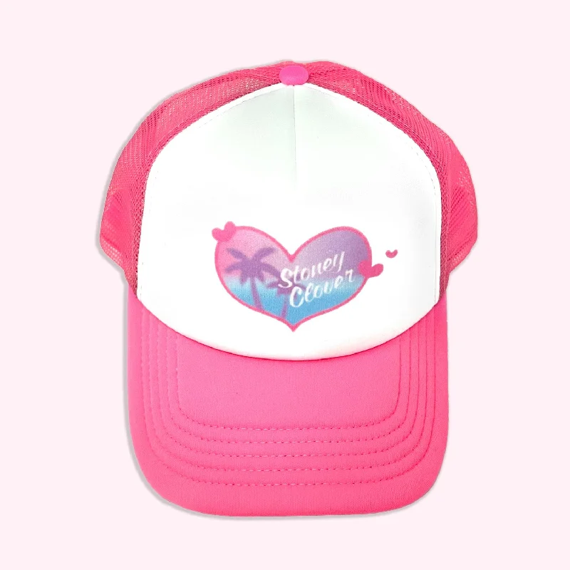 Stretchy headbands for gym-Heart Trucker Hat