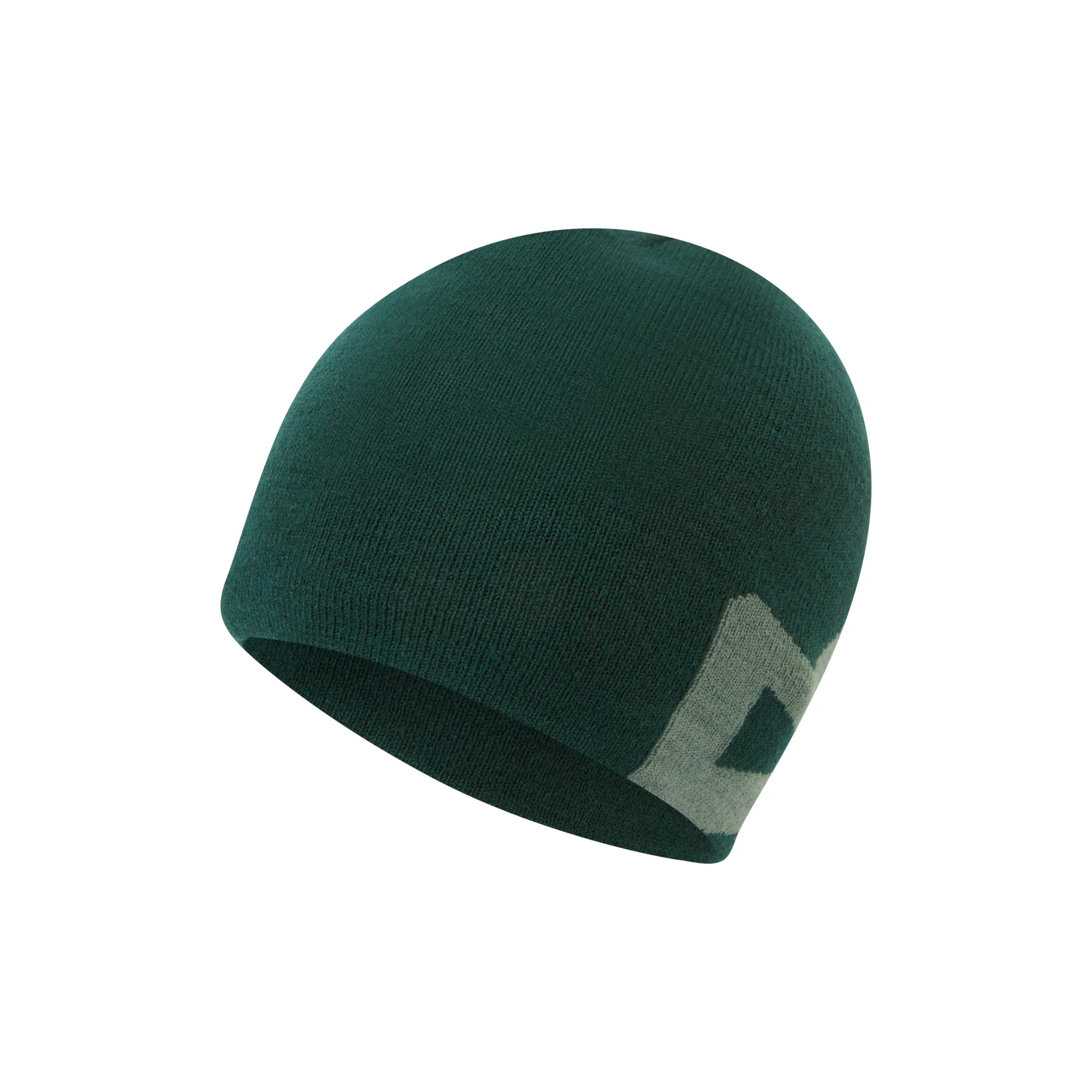 Beanies for snowboarding-Mountain Equipment Branded Knitted Beanie Hat - Pine/Sage