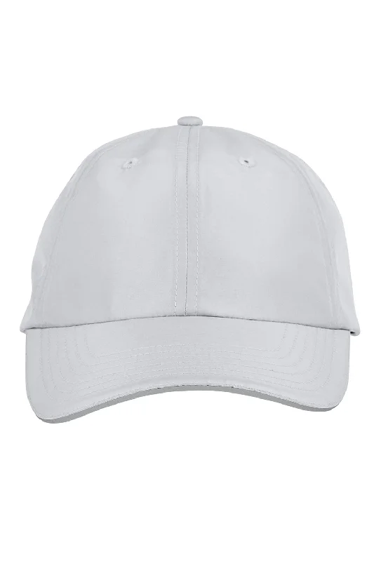 mens hats with foldable brim-Core 365 Mens Pitch Performance Moisture Wicking Adjustable Hat - Platinum Grey