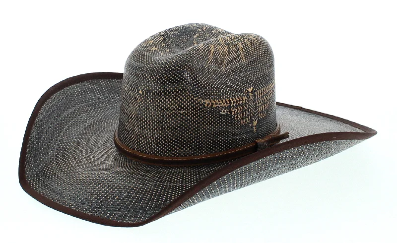 mens hats with camo patterns-Milano Hats Men's Blue Straw Cowboy Hat