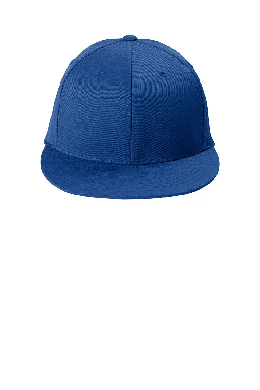 mens hats for concerts-Sport-Tek Mens Moisture Wicking Flexfit Flat Bill Hat - True Royal Blue - New