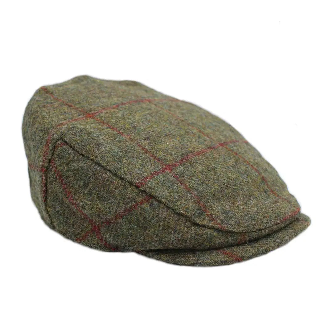 Wide headbands for men-Heather Kinloch Waterproof British Tweed Flat Cap