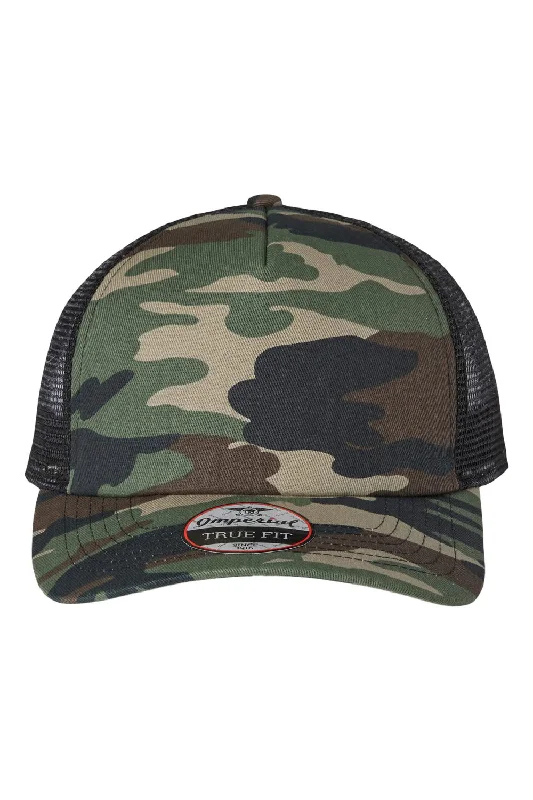 mens hats in sage-Imperial Mens North Country Snapback Trucker Hat - Camo/Black