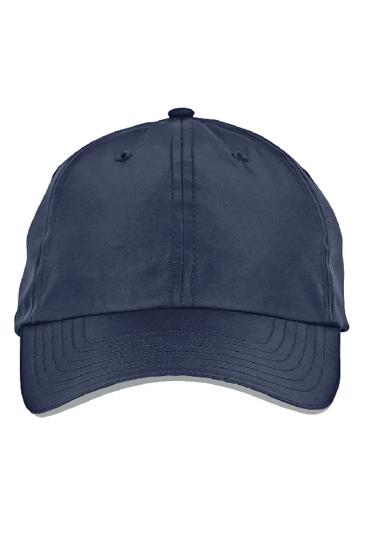 mens hats in olive-Core 365 Mens Pitch Performance Moisture Wicking Adjustable Hat - Classic Navy Blue