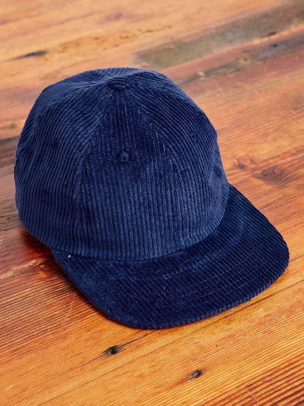 Baseball caps overstock-Baseball Hat in Navy Corduroy