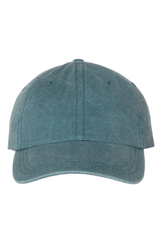 mens hats with relaxed fit-Sportsman Mens Pigment Dyed Adjustable Hat - Teal Green