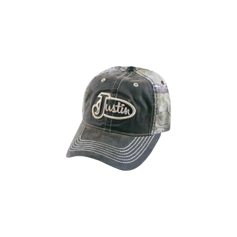 Beanies for urban style-Milano Hats Camo Black Embroidered Justin Cap