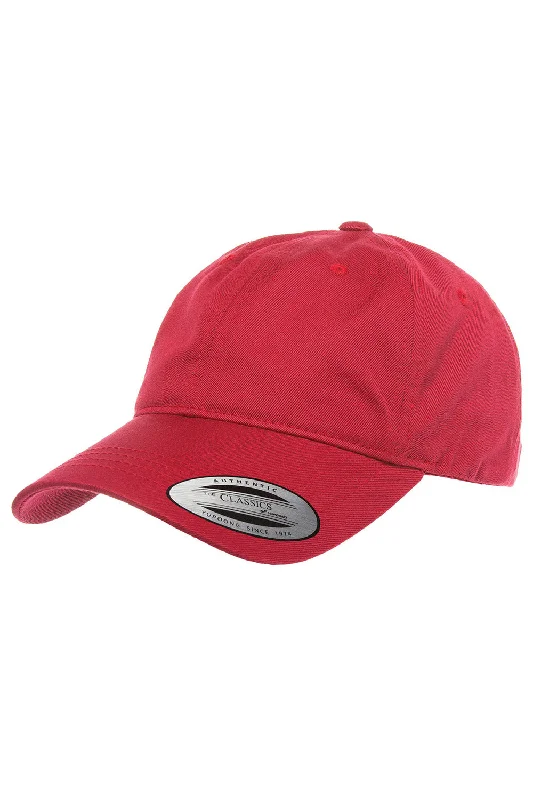 mens hats for sardine fishing-Yupoong Mens Adjustable Hat - Cranberry Red