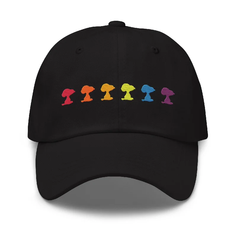 Wide headbands for men-Snoopy Rainbow Dad Hat