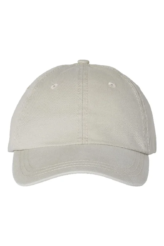 mens hats with tailored fit-Sportsman Mens Pigment Dyed Adjustable Hat - Stone