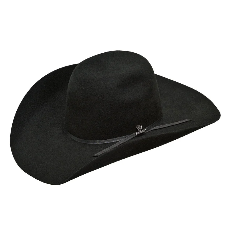 Wool Hats for snowy mesas-Ariat 2X Black Wool Punchy Hat