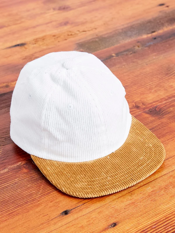 Baseball caps seasonal sale-Baseball Hat in White Corduroy